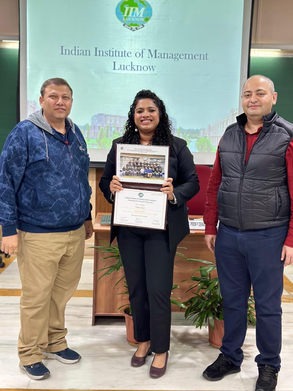 Rubina at Indian Institute of Management Lucknow